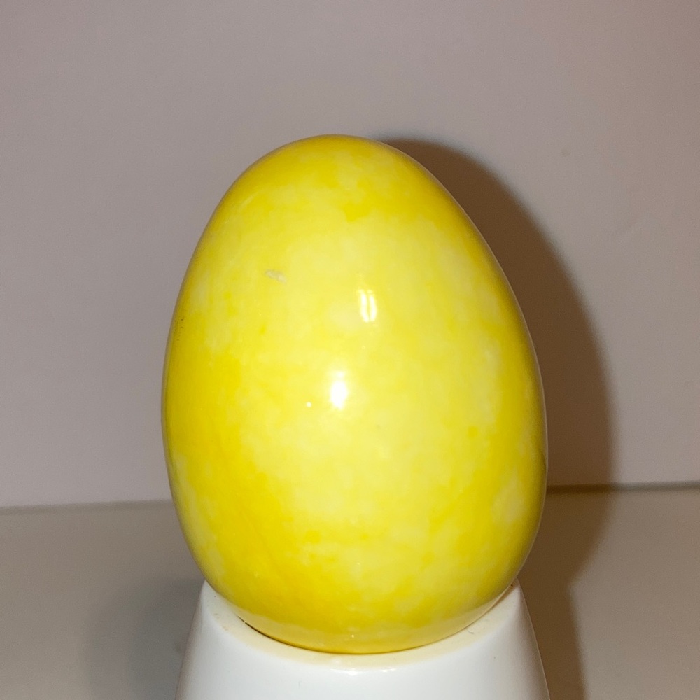 Marble Egg Pastel Color Easter Egg Bright Yellow 2.5 x 2 inches, 4.8 oz